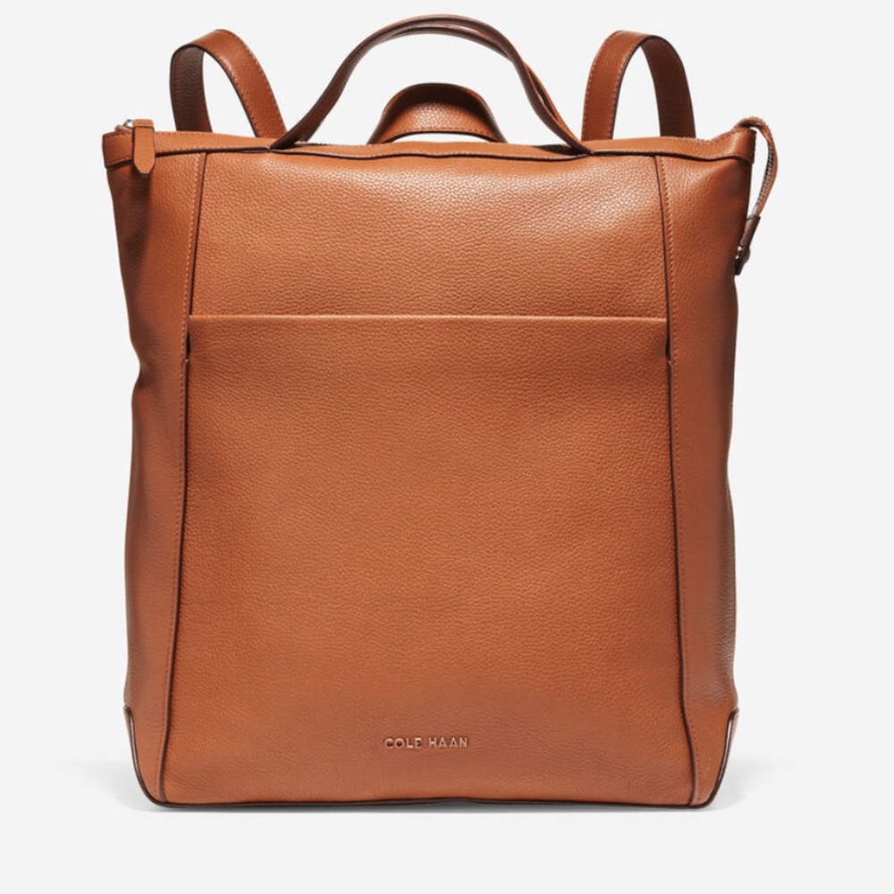 Cole Haan Grand Ambition Leather Backpack Brown